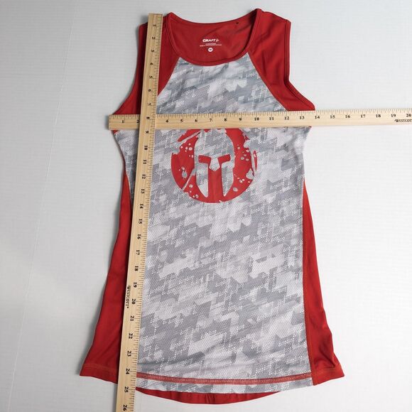 Craft Spartan Pro Series Tank Top Womens Medium Compression Fit Red Gray OCR - Picture 4 of 16